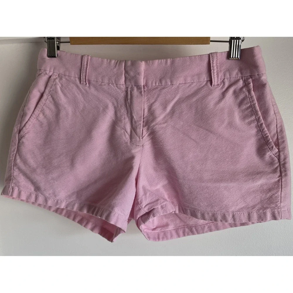 J.Crew Women's Size 4 Pink Cotton Shorts Casual Preppy Chino Bermuda